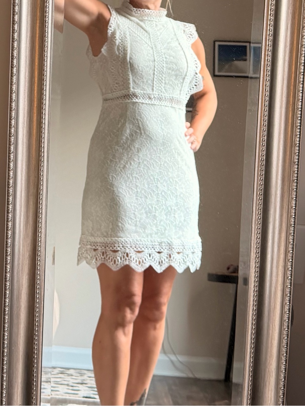 White lace dress